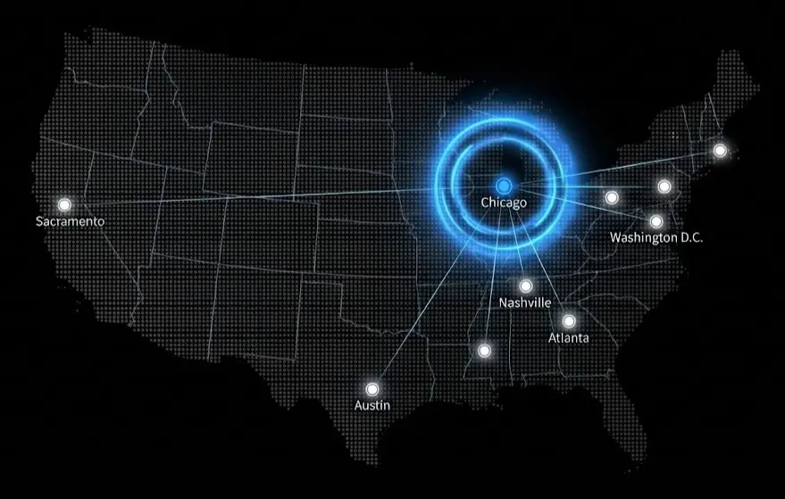 USA Service Map - Replace with your custom map