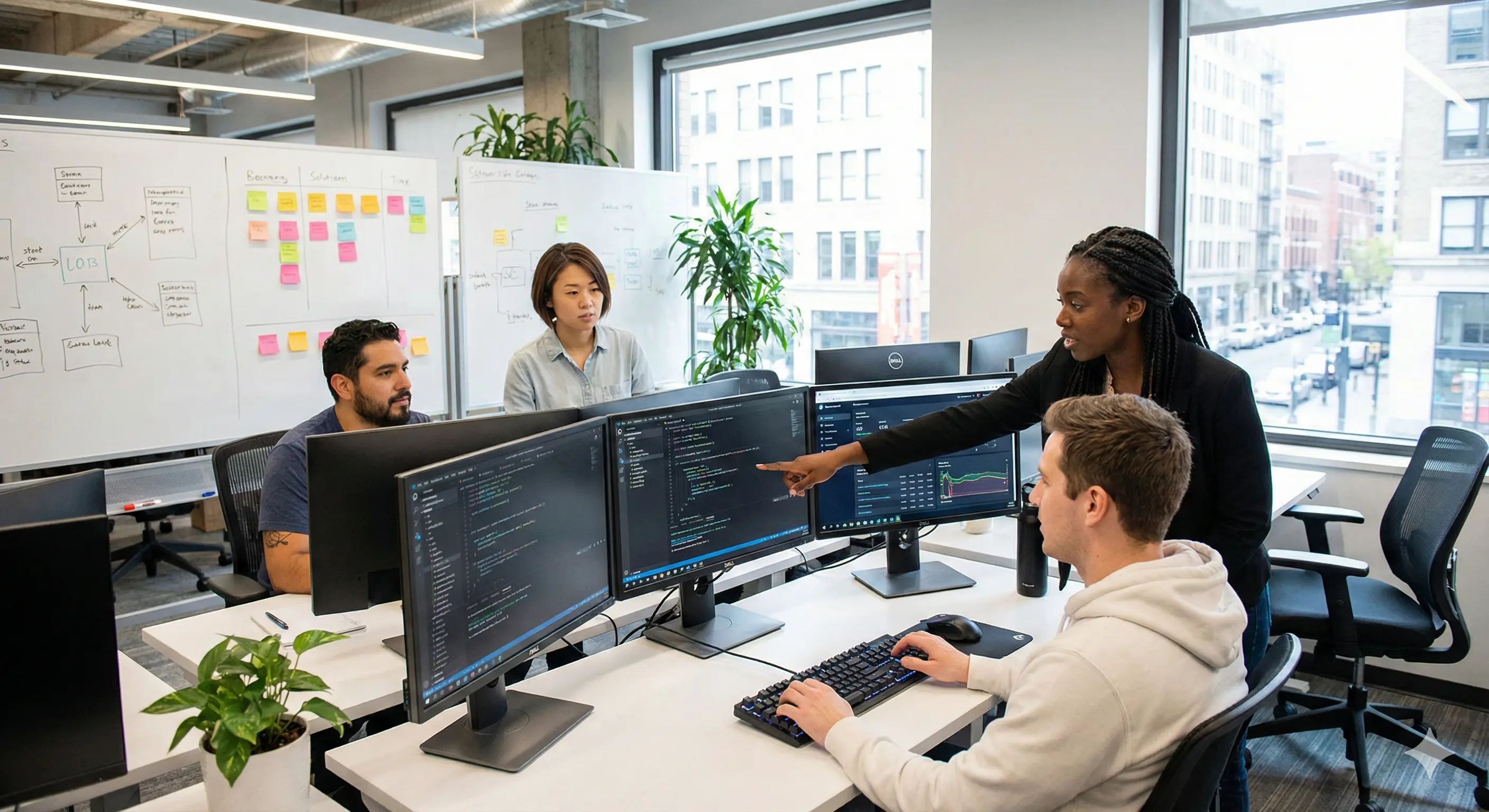 Team working on innovative solutions